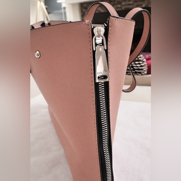 COLAB Blush Pink Structured Tote/ Laptop bag – Chic Everyday Essential - Picture 2 of 4